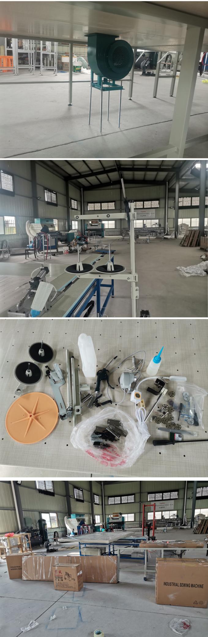 Ébarbage du bord encadrant de bande de production d'édredon cousant faisant la machine