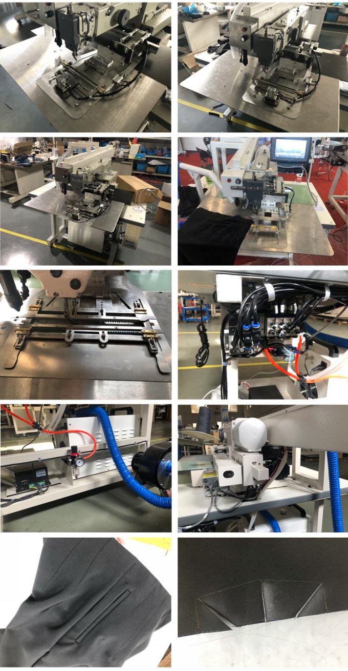 Les pantalons automatiques de laser halète la machine à coudre industrielle welting de placket de poche